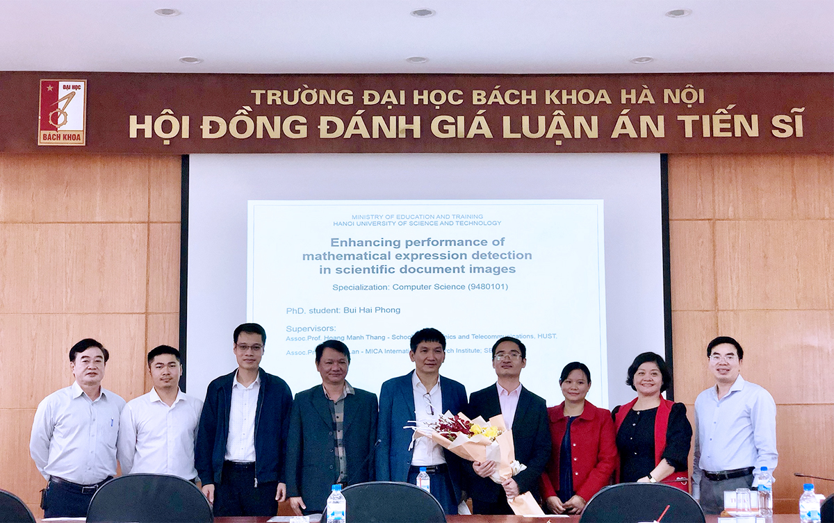 Thầy Bùi Hải Phong giảng viên khoa Công nghệ thông tin bảo vệ thành công Luận án Tiến sĩ tại Trường Đại học Bách khoa Hà Nội