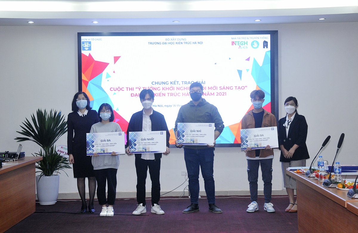 Chung kết , trao giải Cuộc thi “Ý tưởng khởi nghiệp đổi mới sang tạo” Đại học Kiến trúc Hà Nội năm 2021