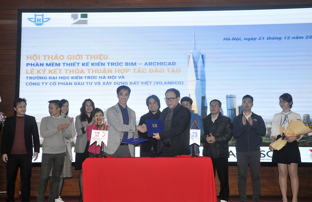 Ký kết Biên bản ghi nhớ hợp tác giữa Công ty CP Tư vấn Đầu tư và Xây dựng Đất Việt và Trường Đại học Kiến trúc Hà Nội
