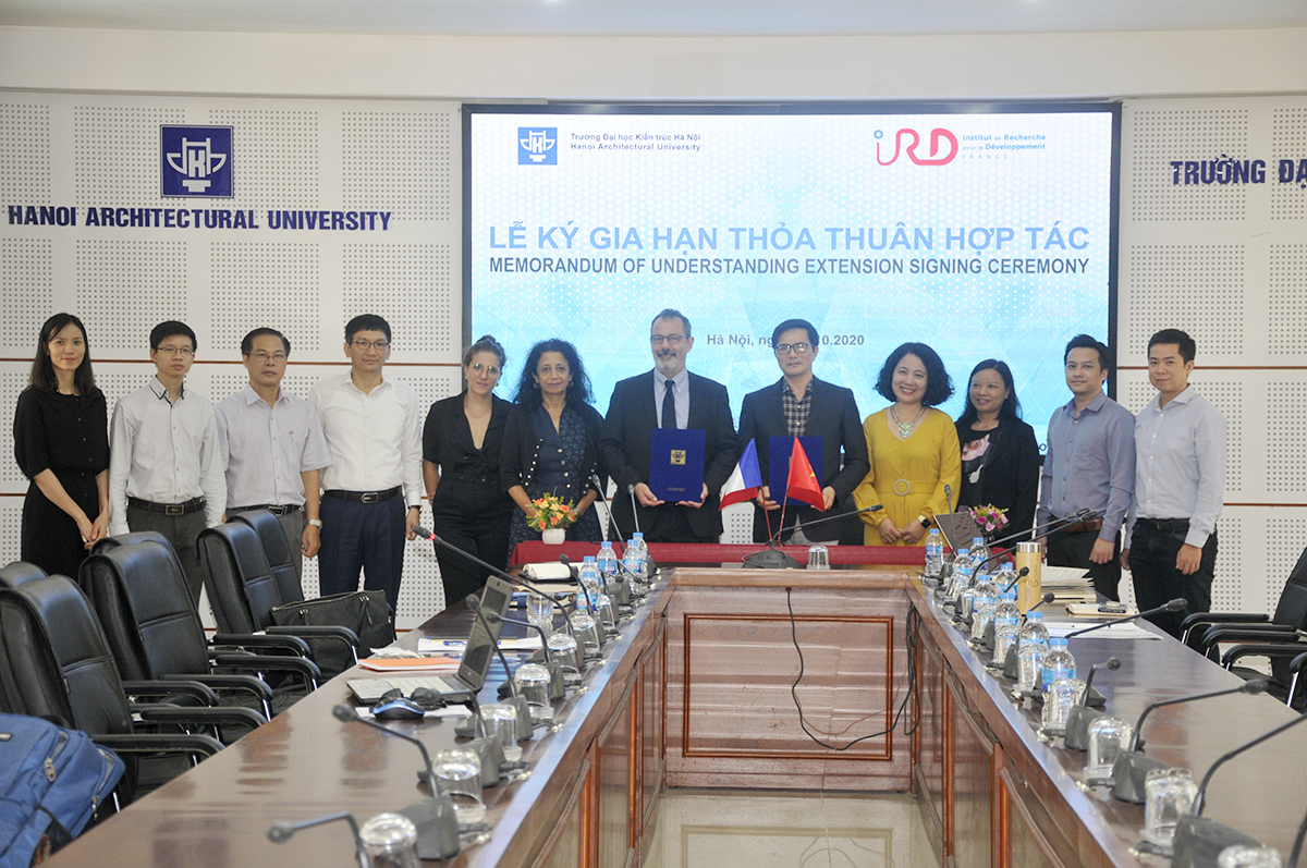 Lễ ký kết Thỏa thuận hợp tác giữa Trường Đại học Kiến trúc Hà Nội và Viện nghiên cứu phát triển IRD, Cộng hòa Pháp