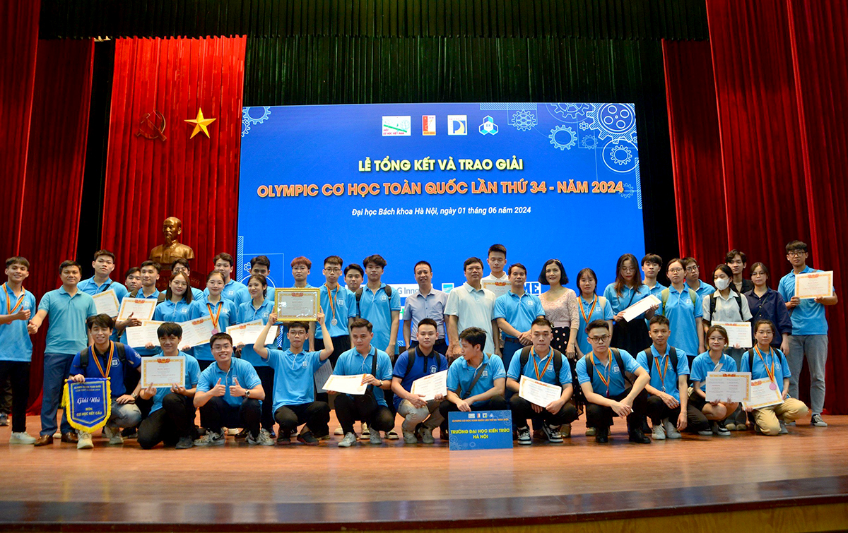 25 sinh viên Trường Đại học Kiến trúc Hà Nội xuất sắc giành giải thưởng tại cuộc thi Olympic cơ học toàn quốc lần thứ 34