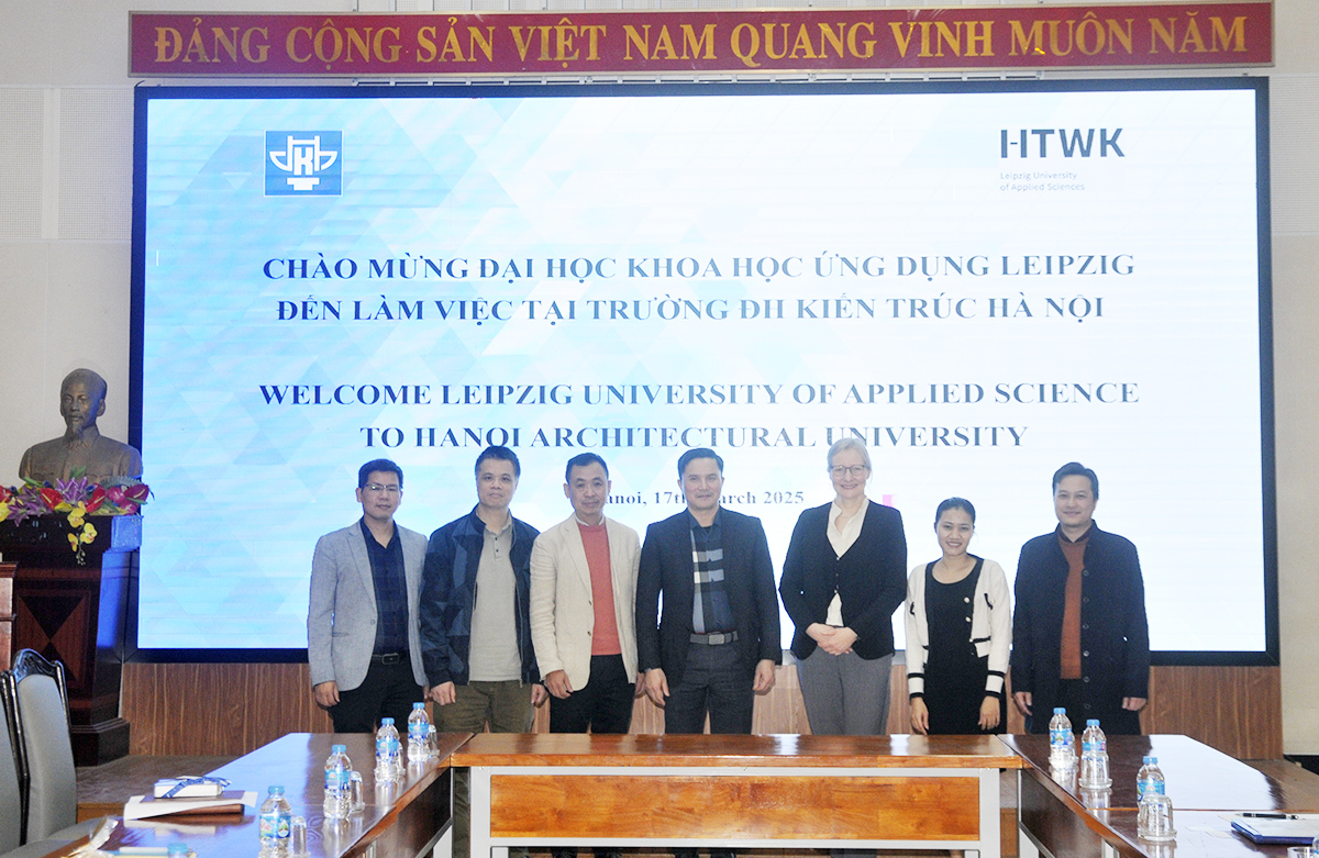 Trường Đại học Kiến trúc Hà Nội tiếp và làm việc với Trường Đại học khoa học ứng dụng Leipzig, Cộng hòa Liên bang Đức