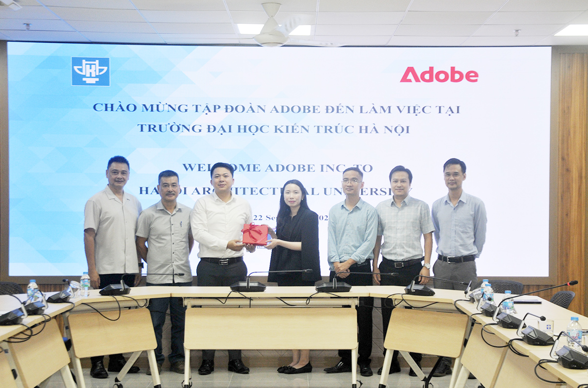 Trường Đại học Kiến trúc Hà Nội và Tập đoàn Adobe trao đổi cơ hội hợp tác ứng dụng AI vào đổi mới giáo dục