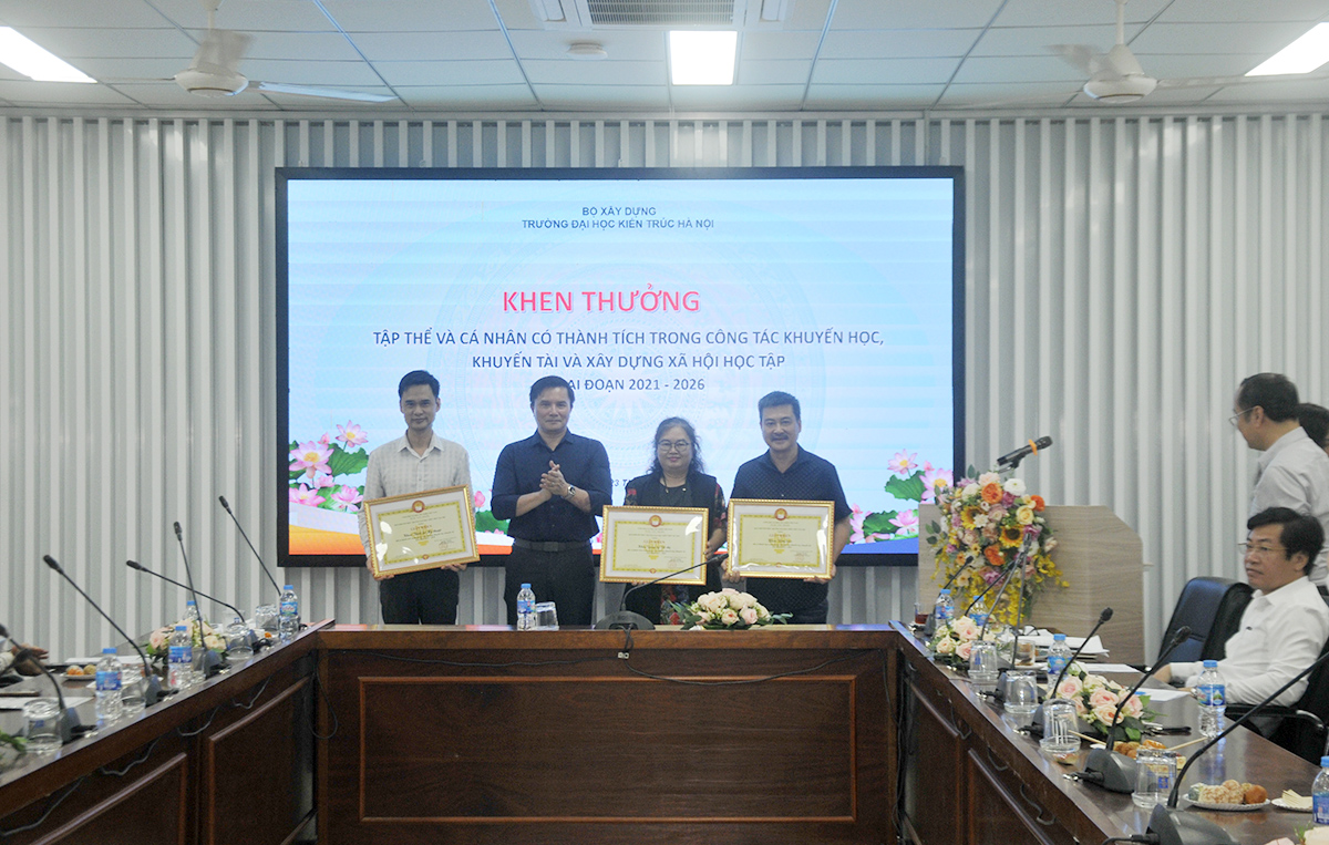 Trường Đại học Kiến trúc Hà Nội: Sơ kết công tác khuyến học, khuyến tài và xây dựng xã hội học tập, giai đoạn 2021-2026