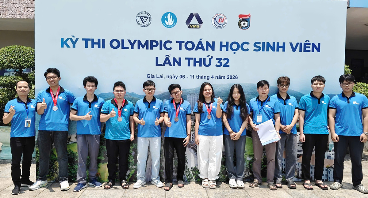 Sinh viên Trường Đại học Kiến trúc Hà Nội ghi dấu ấn tại kỳ thi Olympic Toán học sinh viên toàn quốc lần thứ 32 năm 2026